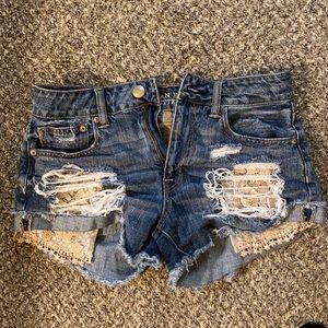 AE High Waisted Denim Shorts